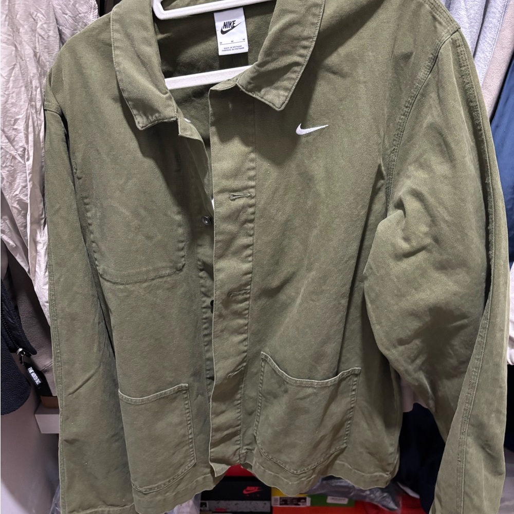 Nike Men's Khaki Green Shirt Jacket